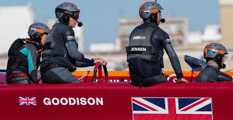 Paul Goodison and the GBR team on board 
